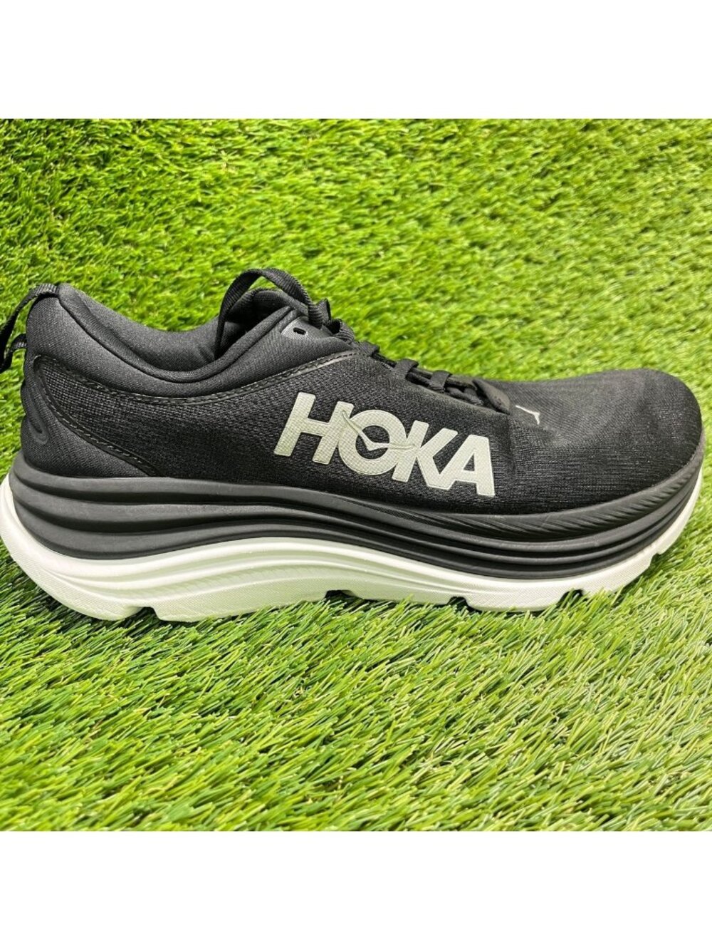 Hoka One One Gaviota 5 Mens Size 10 Black White Athletic Running Shoes Sneakers